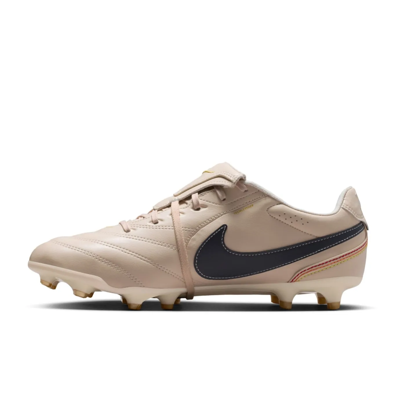 Nike Tiempo Ligera Pro Gras Voetbalschoenen (FG) Beige Zwart Goud