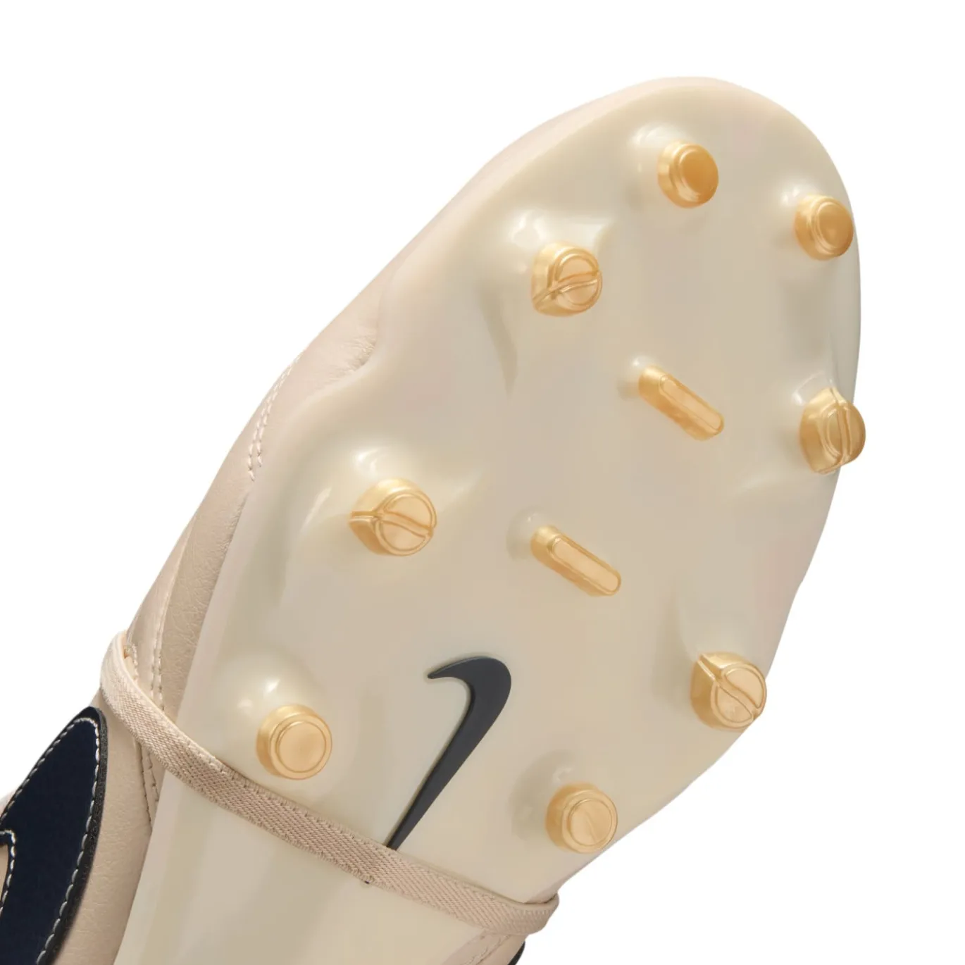 Nike Tiempo Ligera Pro Gras Voetbalschoenen (FG) Beige Zwart Goud