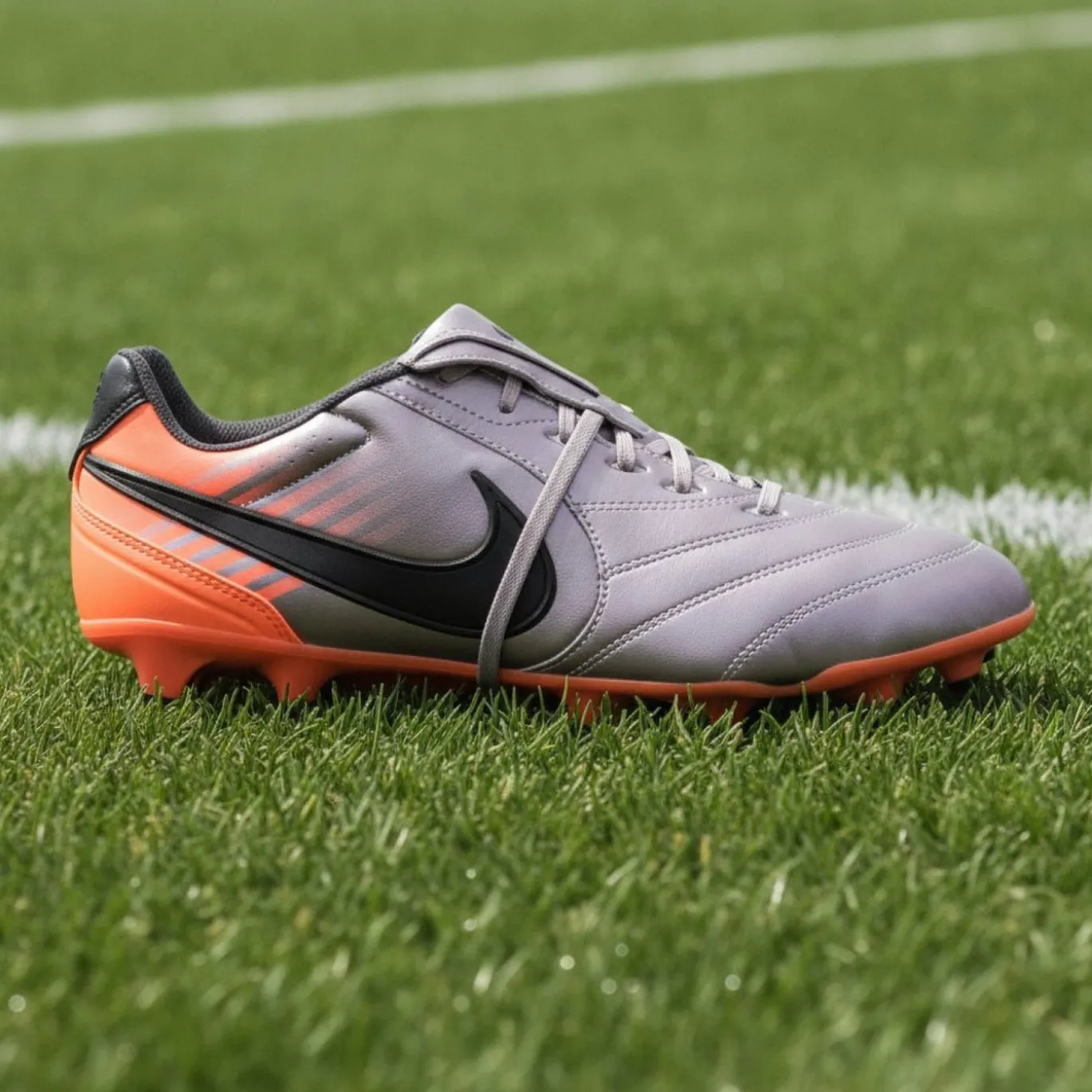 Nike Tiempo Ligera Pro Gras Voetbalschoenen (FG) Lichtpaars Oranje Zwart