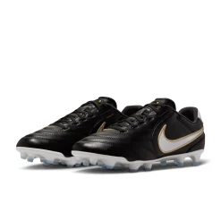 Nike Tiempo Ligera Pro Gras Voetbalschoenen (FG) Zwart Wit Goud