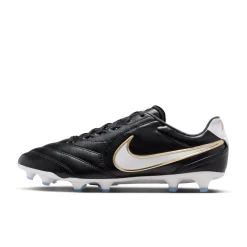 Nike Tiempo Ligera Pro Gras Voetbalschoenen (FG) Zwart Wit Goud