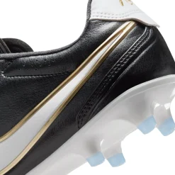Nike Tiempo Ligera Pro Gras Voetbalschoenen (FG) Zwart Wit Goud