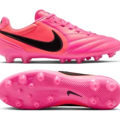 Nike Tiempo Ligera Pro Kunstgras Voetbalschoenen (AG) Felroze Zwart