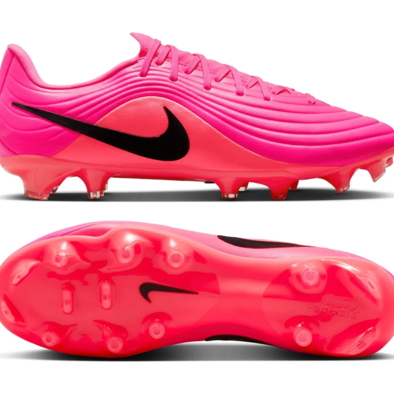 Nike Tiempo Maestro Academy Gras / Kunstgras Voetbalschoenen (MG) Felroze Zwart