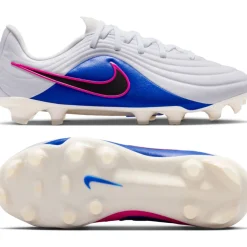 Nike Tiempo Maestro Academy Gras / Kunstgras Voetbalschoenen (MG) Kids Wit Blauw Felroze