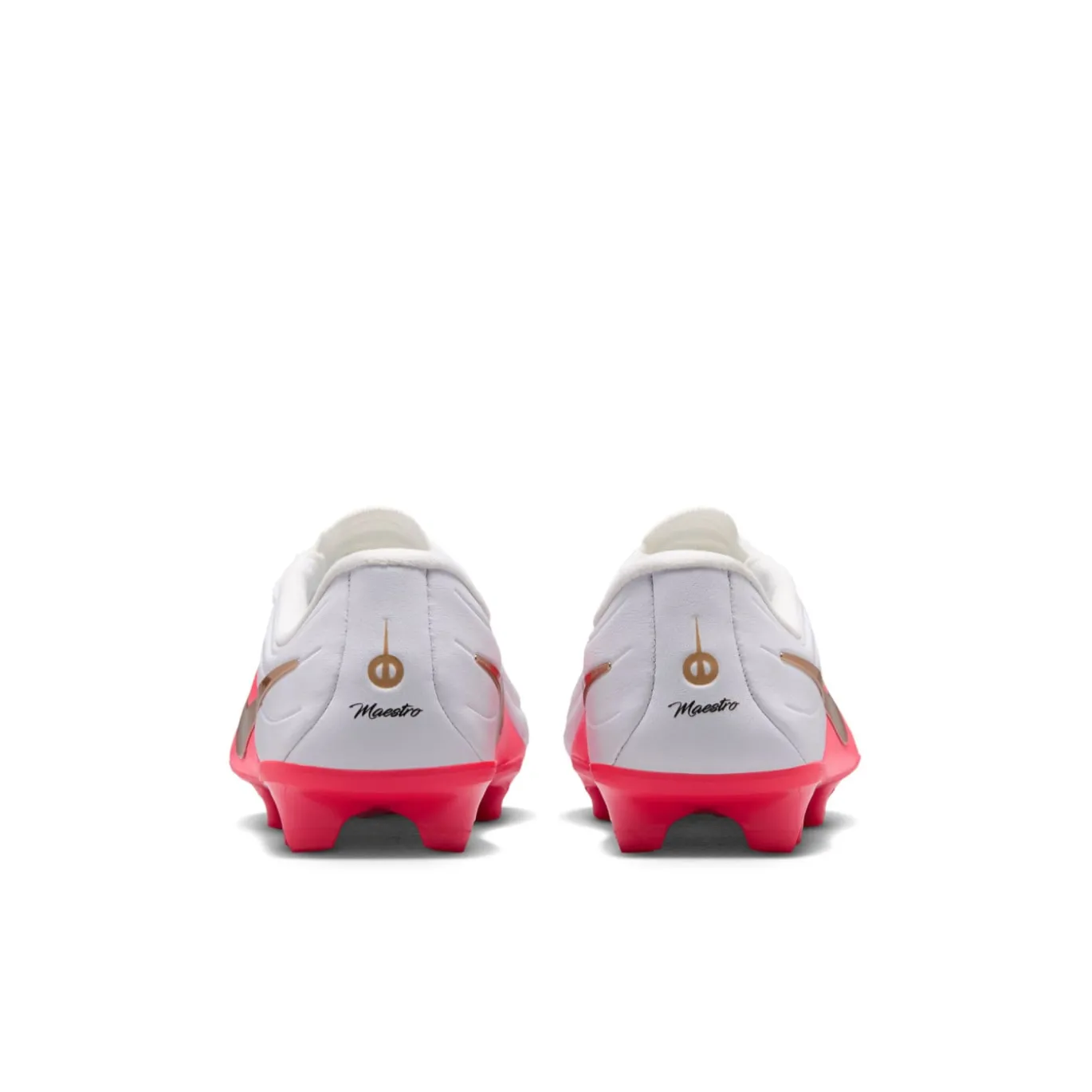 Nike Tiempo Maestro Academy Gras / Kunstgras Voetbalschoenen (MG) Peuters/Kleuters Wit Felrood Goud