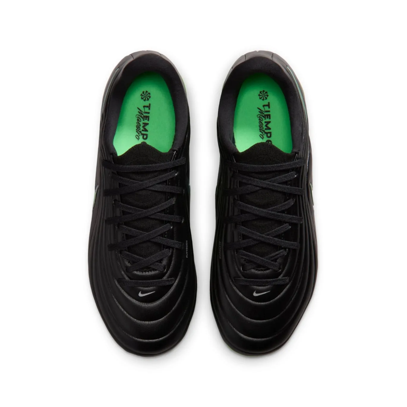 Nike Tiempo Maestro Academy Gras / Kunstgras Voetbalschoenen (MG) Kids Zwart Felgroen Zilvergrijs