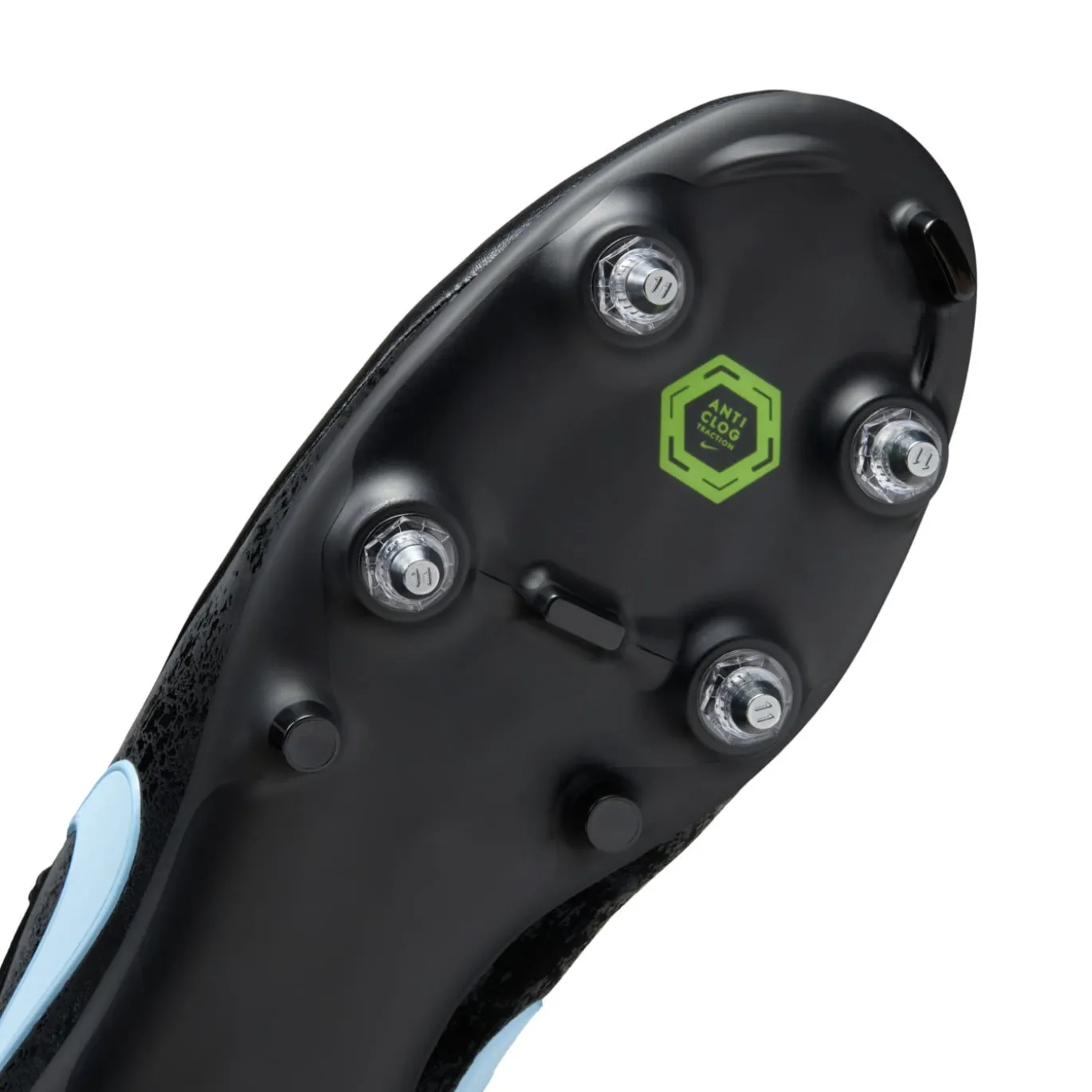 Nike Tiempo Maestro Academy IJzeren-Nop Voetbalschoenen (SG) Anti-Clog Zwart Lichtblauw