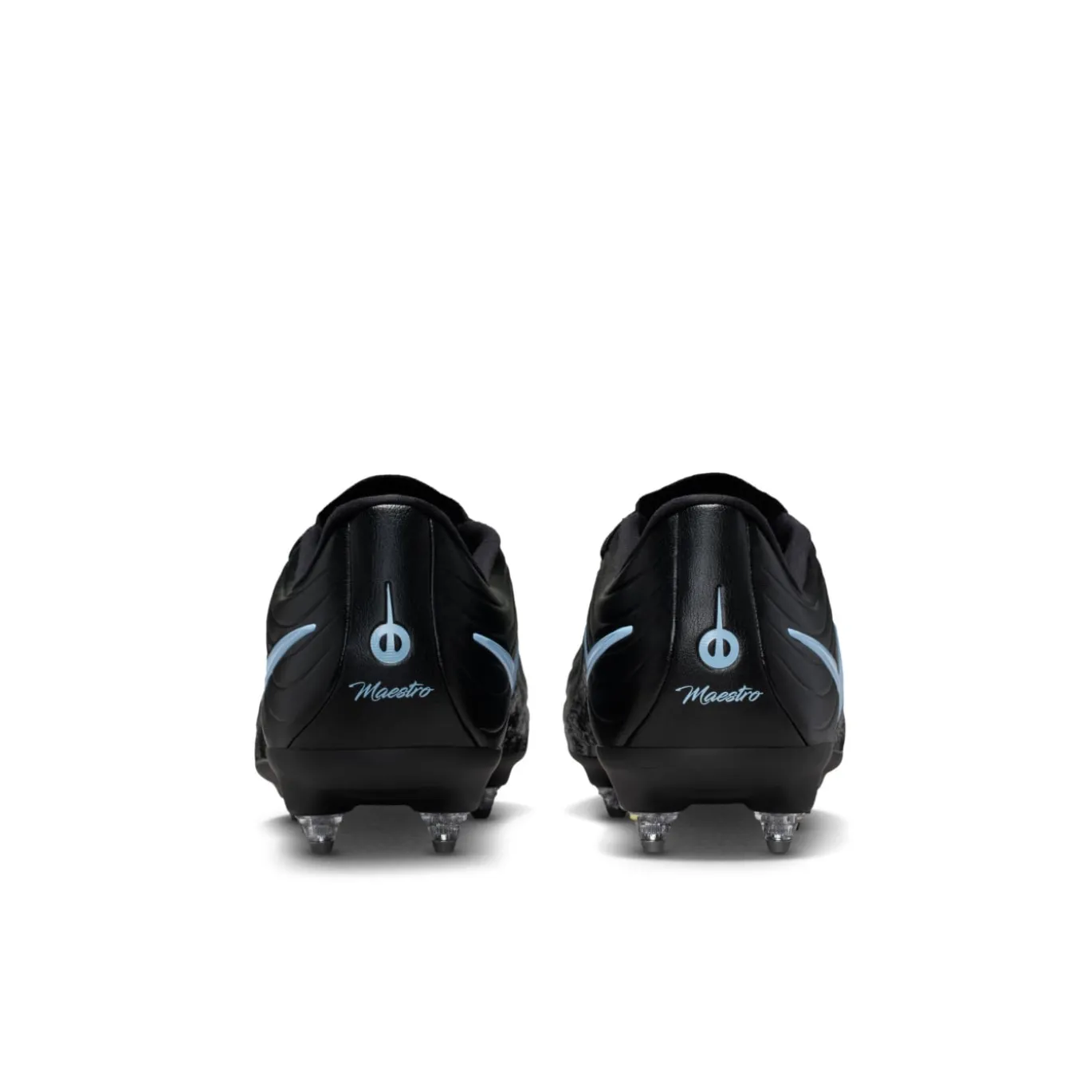 Nike Tiempo Maestro Academy IJzeren-Nop Voetbalschoenen (SG) Anti-Clog Zwart Lichtblauw