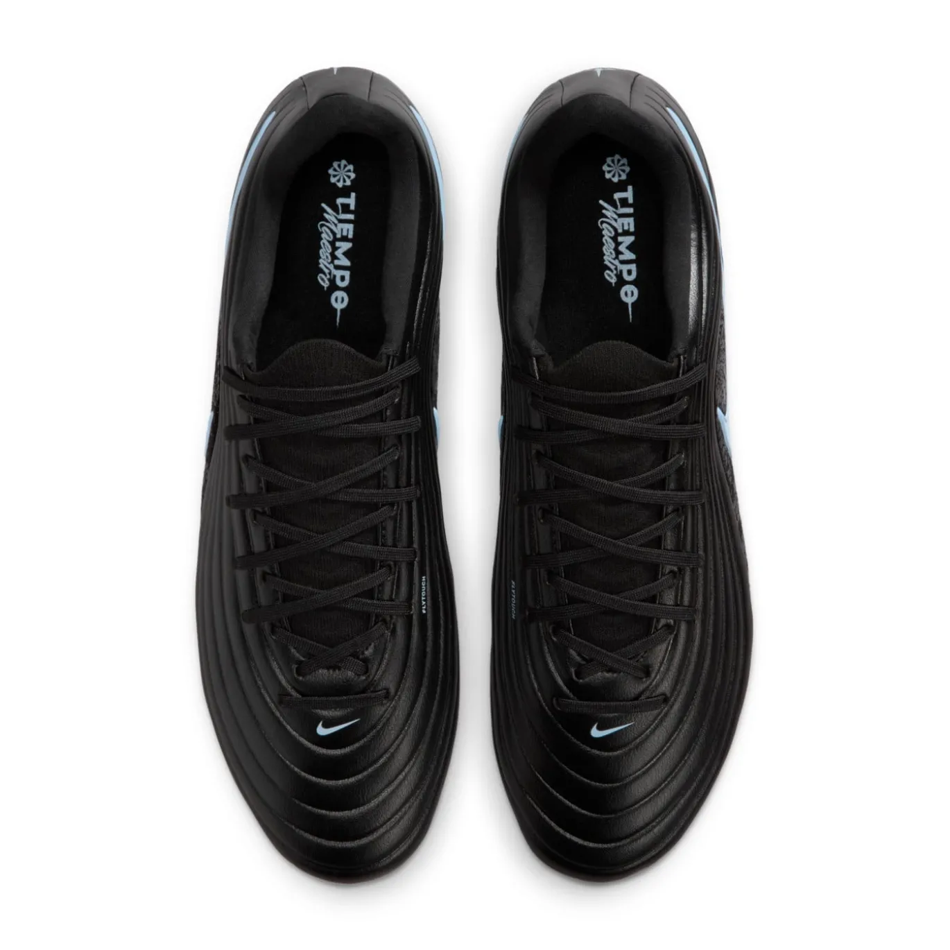 Nike Tiempo Maestro Academy IJzeren-Nop Voetbalschoenen (SG) Anti-Clog Zwart Lichtblauw