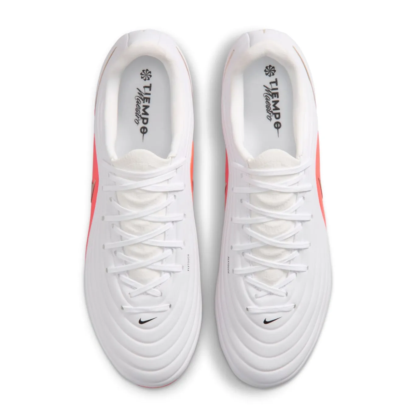 Nike Tiempo Maestro Academy IJzeren-Nop Voetbalschoenen (SG) Anti-Clog Wit Felrood Goud