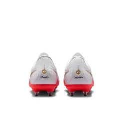 Nike Tiempo Maestro Academy IJzeren-Nop Voetbalschoenen (SG) Anti-Clog Wit Felrood Goud