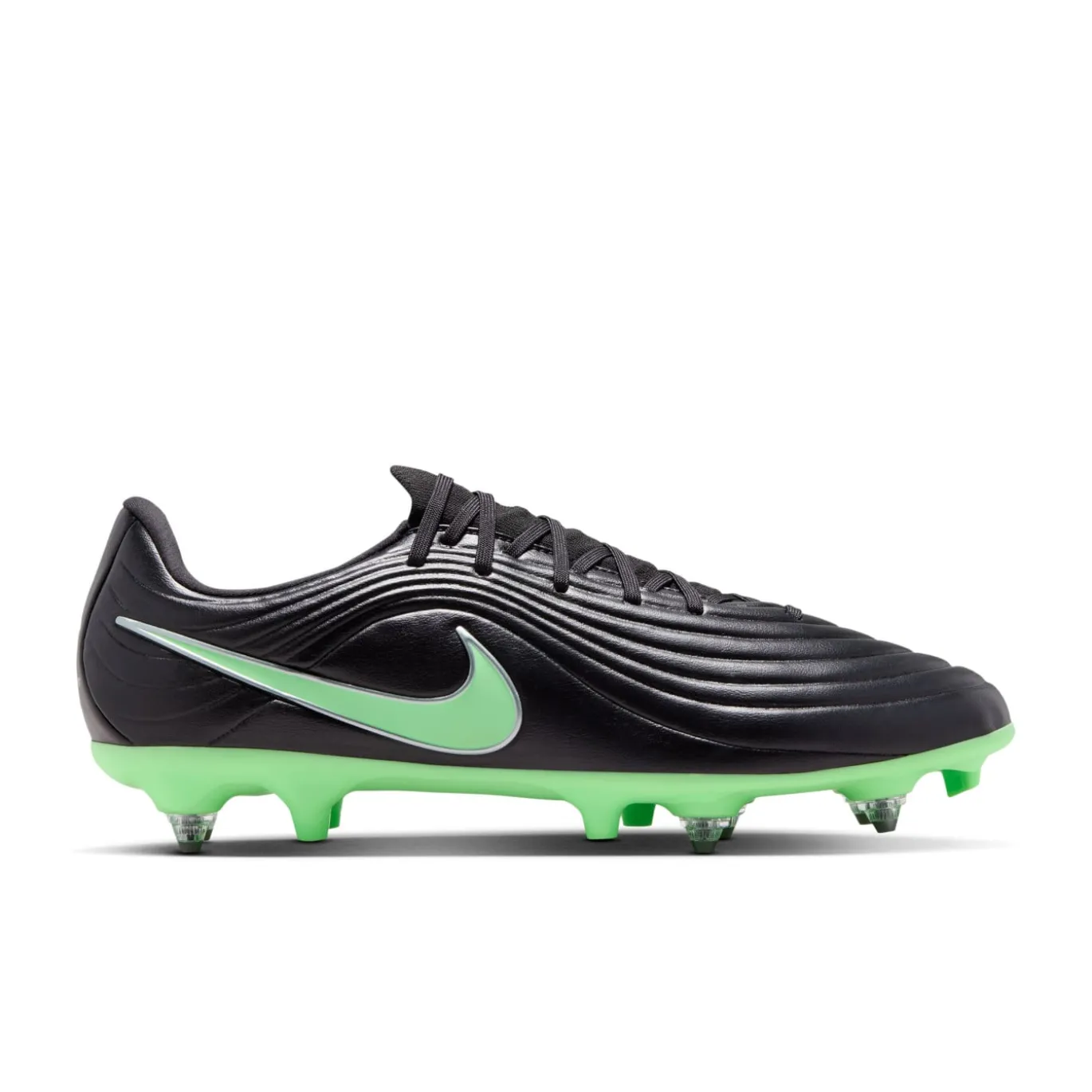 Nike Tiempo Maestro Academy IJzeren-Nop Voetbalschoenen (SG) Anti-Clog Zwart Felgroen Zilvergrijs