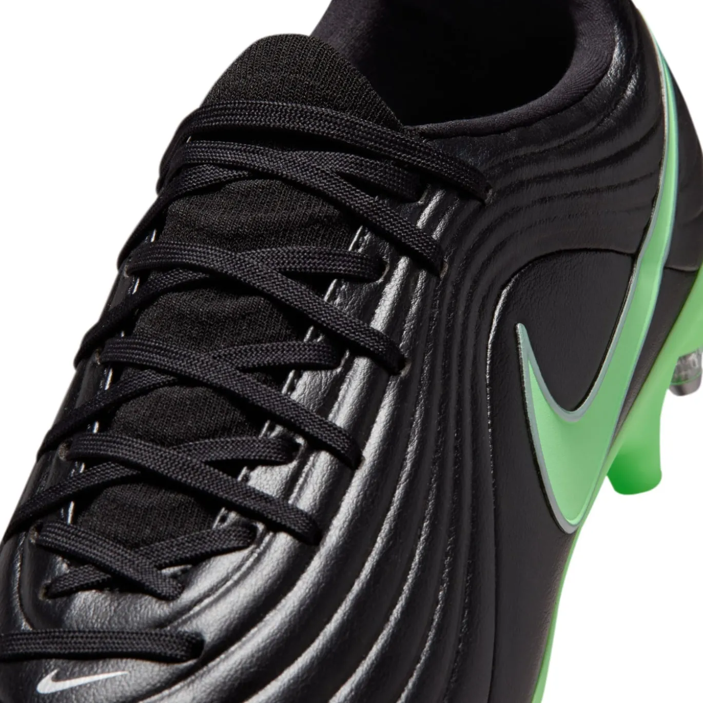 Nike Tiempo Maestro Academy IJzeren-Nop Voetbalschoenen (SG) Anti-Clog Zwart Felgroen Zilvergrijs