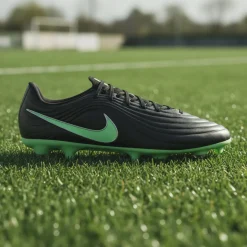 Nike Tiempo Maestro Academy IJzeren-Nop Voetbalschoenen (SG) Anti-Clog Zwart Felgroen Zilvergrijs
