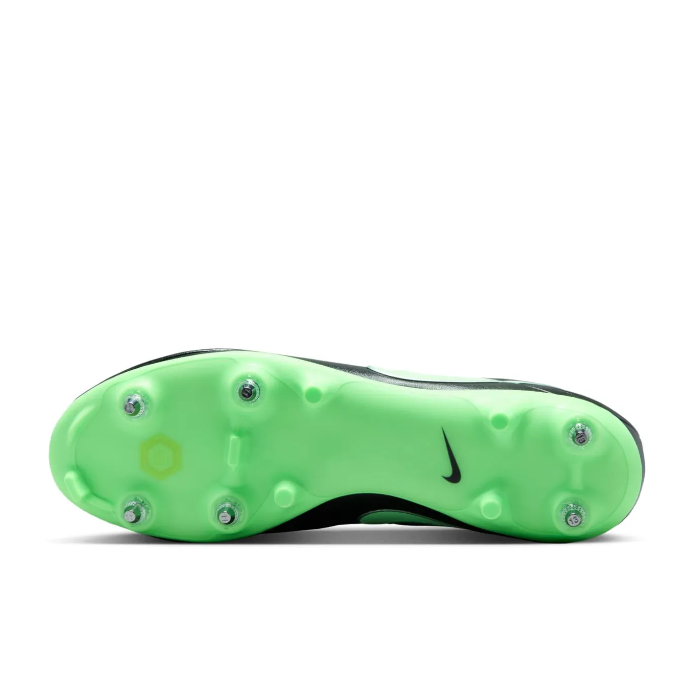 Nike Tiempo Maestro Academy IJzeren-Nop Voetbalschoenen (SG) Anti-Clog Zwart Felgroen Zilvergrijs
