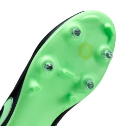 Nike Tiempo Maestro Academy IJzeren-Nop Voetbalschoenen (SG) Anti-Clog Zwart Felgroen Zilvergrijs