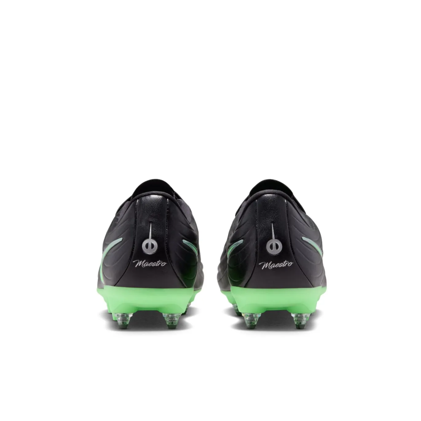 Nike Tiempo Maestro Academy IJzeren-Nop Voetbalschoenen (SG) Anti-Clog Zwart Felgroen Zilvergrijs