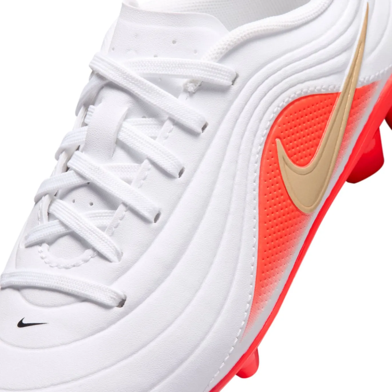 Nike Tiempo Maestro Club Gras / Kunstgras Voetbalschoenen (MG) Peuters/Kleuters Wit Felrood Goud