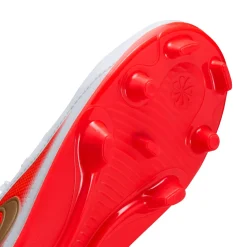 Nike Tiempo Maestro Club Gras / Kunstgras Voetbalschoenen (MG) Peuters/Kleuters Wit Felrood Goud