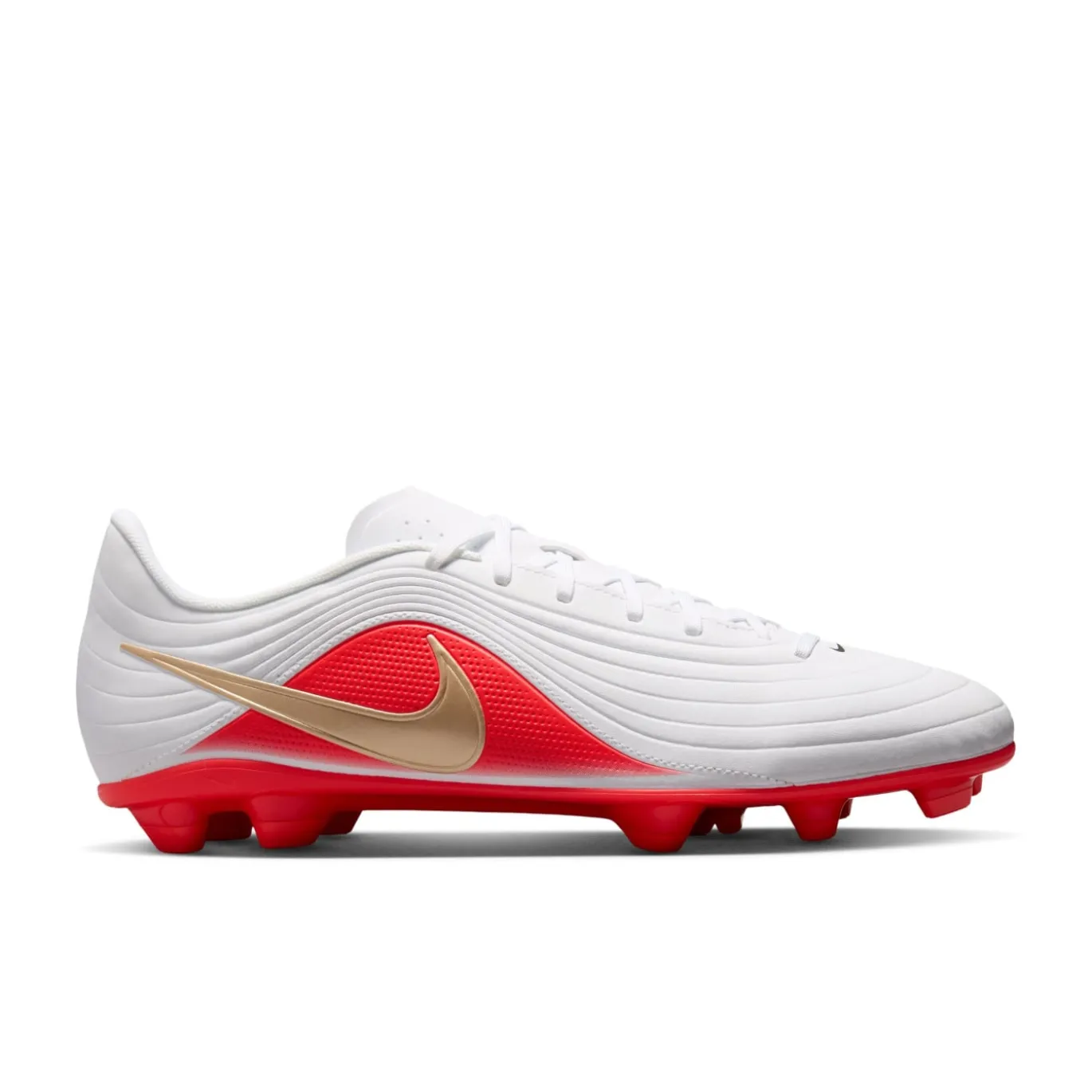Nike Tiempo Maestro Club Gras / Kunstgras Voetbalschoenen (MG) Wit Felrood Goud