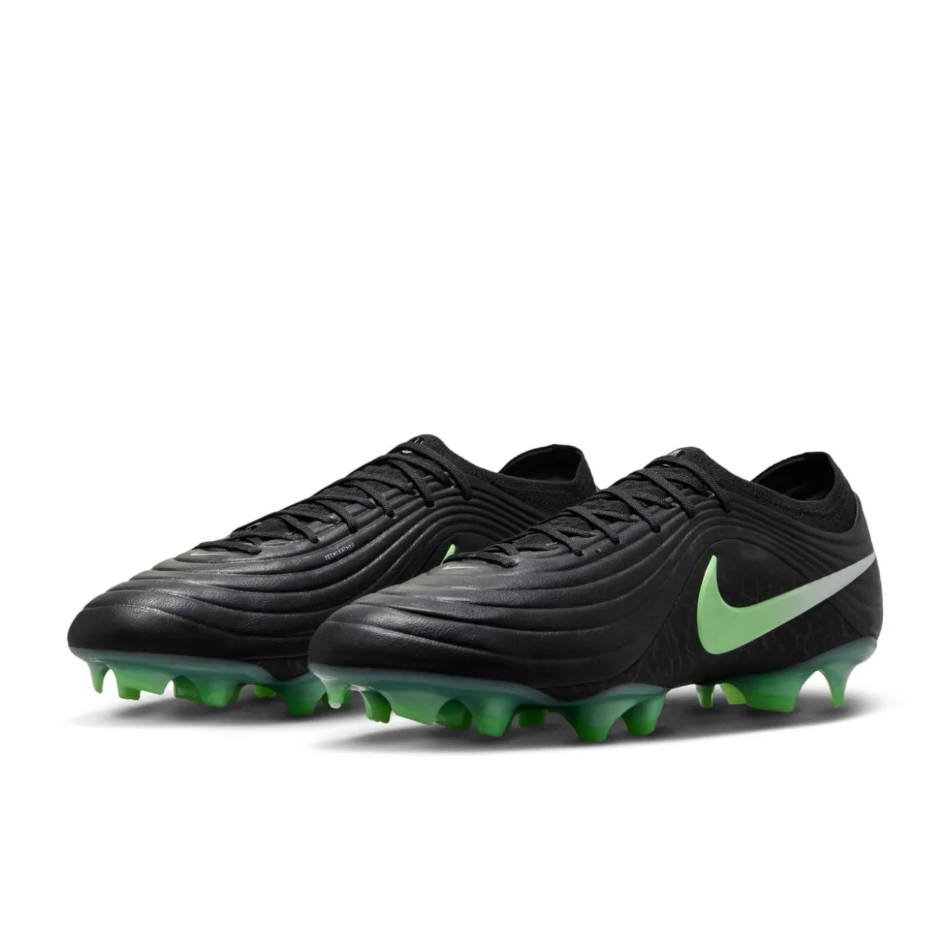 Nike Tiempo Maestro Elite Gras Voetbalschoenen (FG) Zwart Felgroen Zilvergrijs
