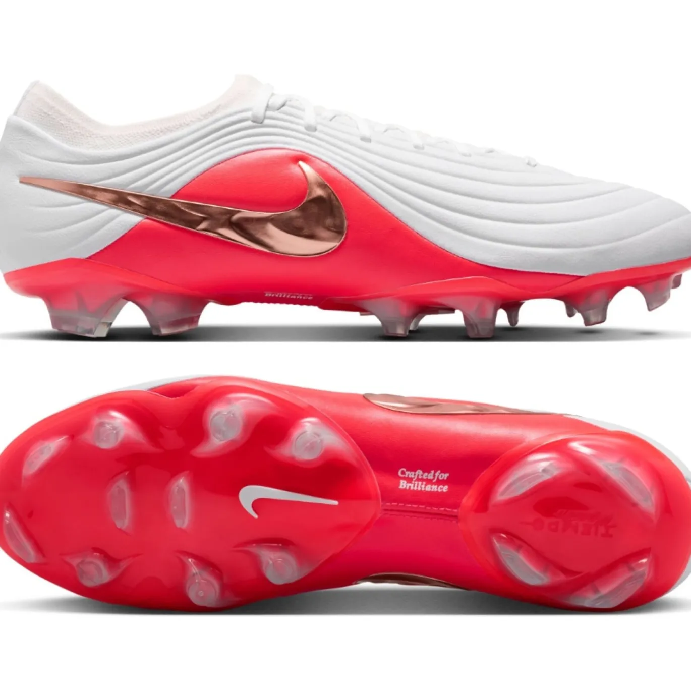 Nike Tiempo Maestro Elite Gras Voetbalschoenen (FG) Wit Felrood Goud