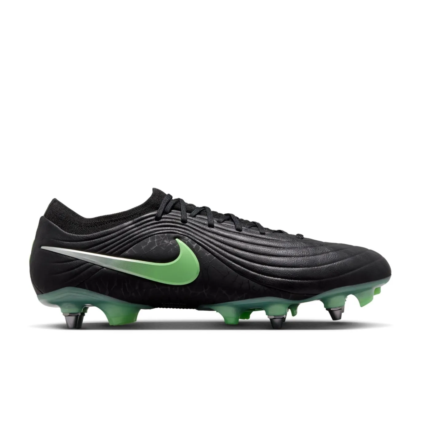 Nike Tiempo Maestro Elite IJzeren-Nop Voetbalschoenen (SG) Zwart Felgroen Zilvergrijs