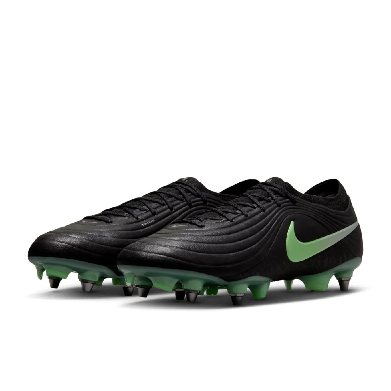 Nike Tiempo Maestro Elite IJzeren-Nop Voetbalschoenen (SG) Zwart Felgroen Zilvergrijs