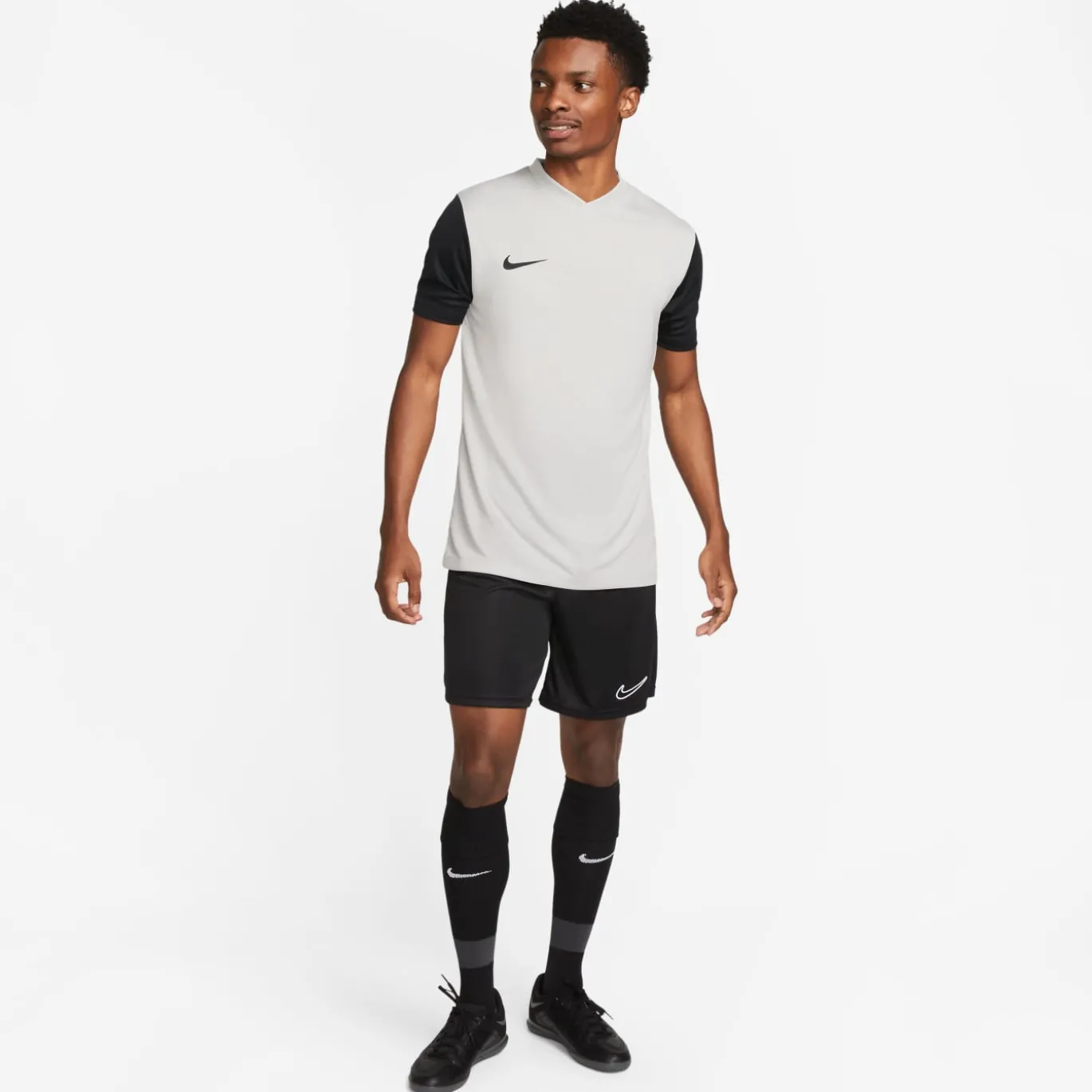 Nike Tiempo Premier II Voetbalshirt Grijs Zwart