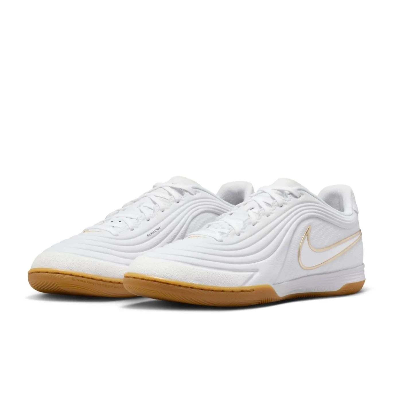 Nike Tiempo Reactgato Zaalvoetbalschoenen (IN) Wit Goud