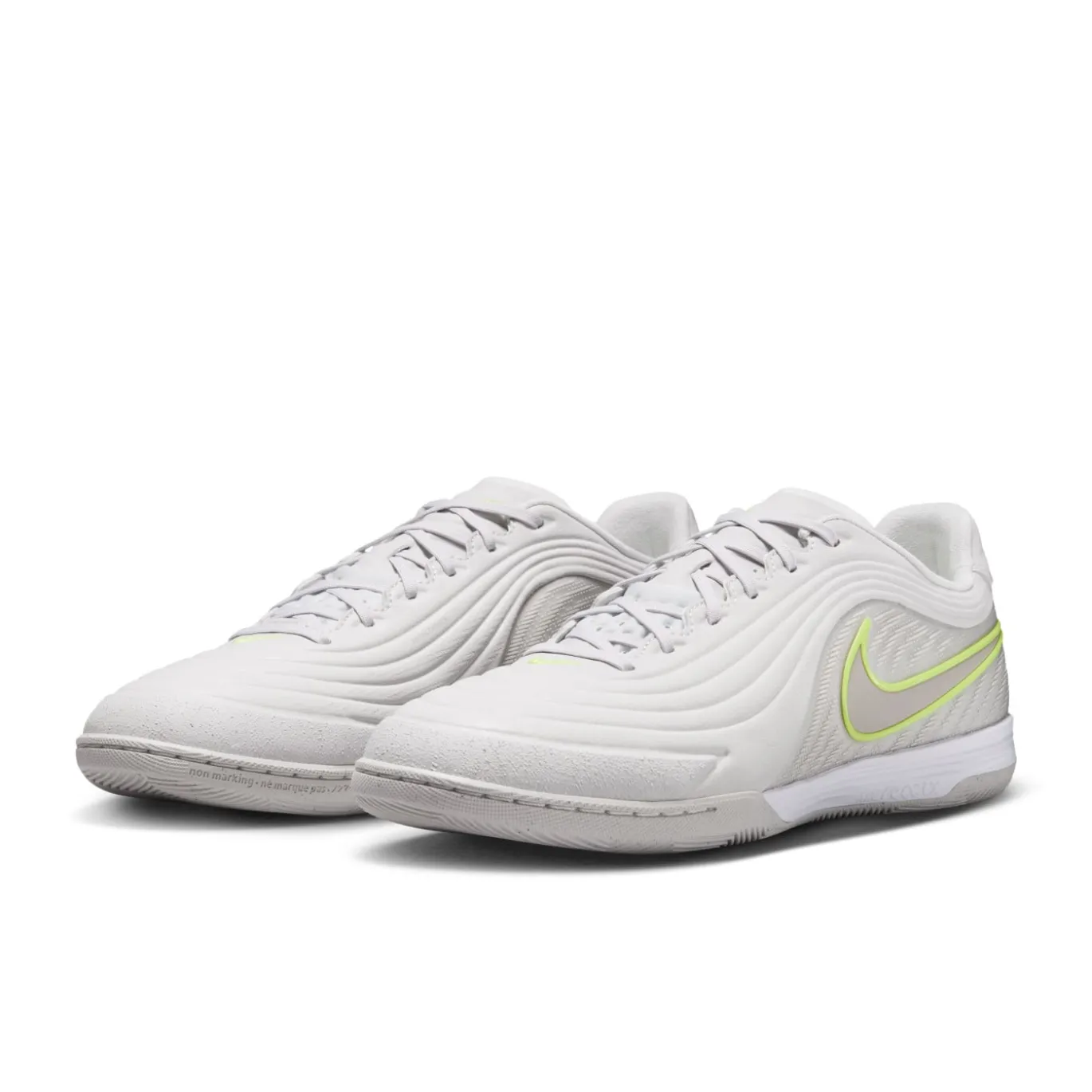 Nike Tiempo Reactgato Zaalvoetbalschoenen (IN) Lichtgrijs Limoen