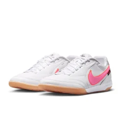 Nike Tiempo Streetgato Premium Straatvoetbalschoenen Wit Felroze Zwart