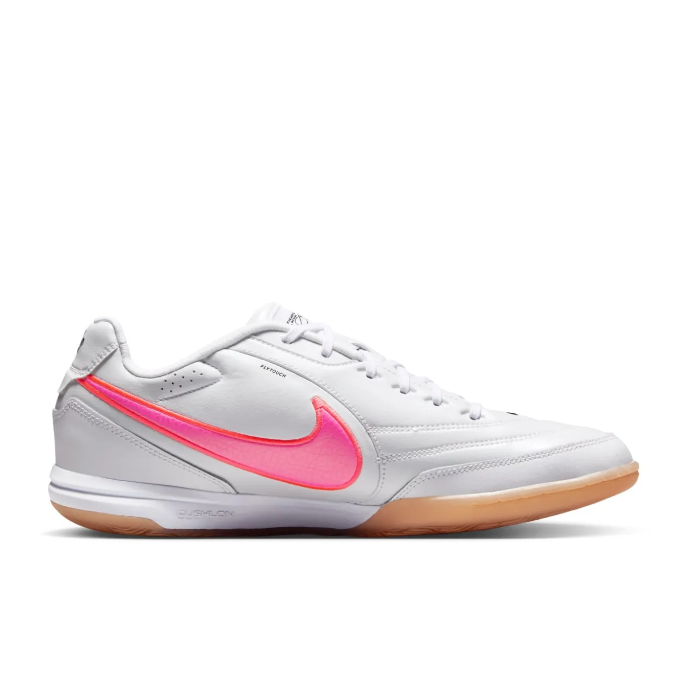 Nike Tiempo Streetgato Premium Straatvoetbalschoenen Wit Felroze Zwart