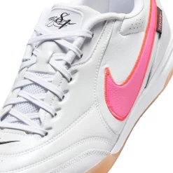 Nike Tiempo Streetgato Premium Straatvoetbalschoenen Wit Felroze Zwart