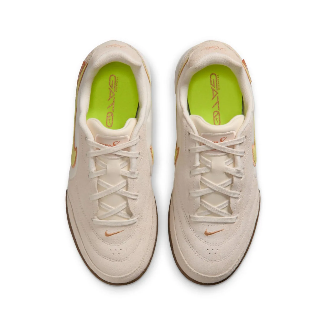 Nike Tiempo Streetgato Premium Straatvoetbalschoenen Kids Beige Lemon Moon Particle