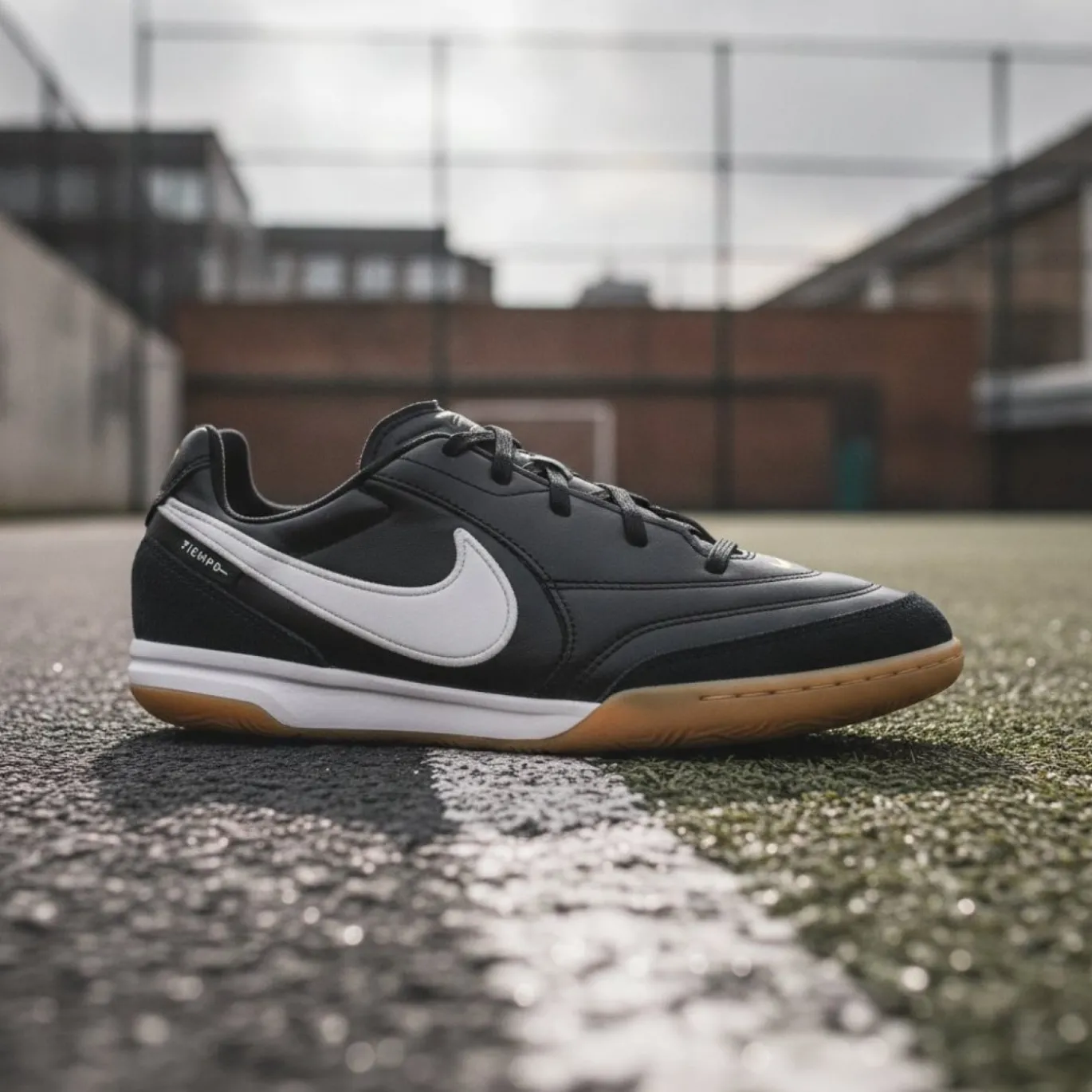 Nike Tiempo Streetgato Straatvoetbalschoenen Kids Zwart Wit