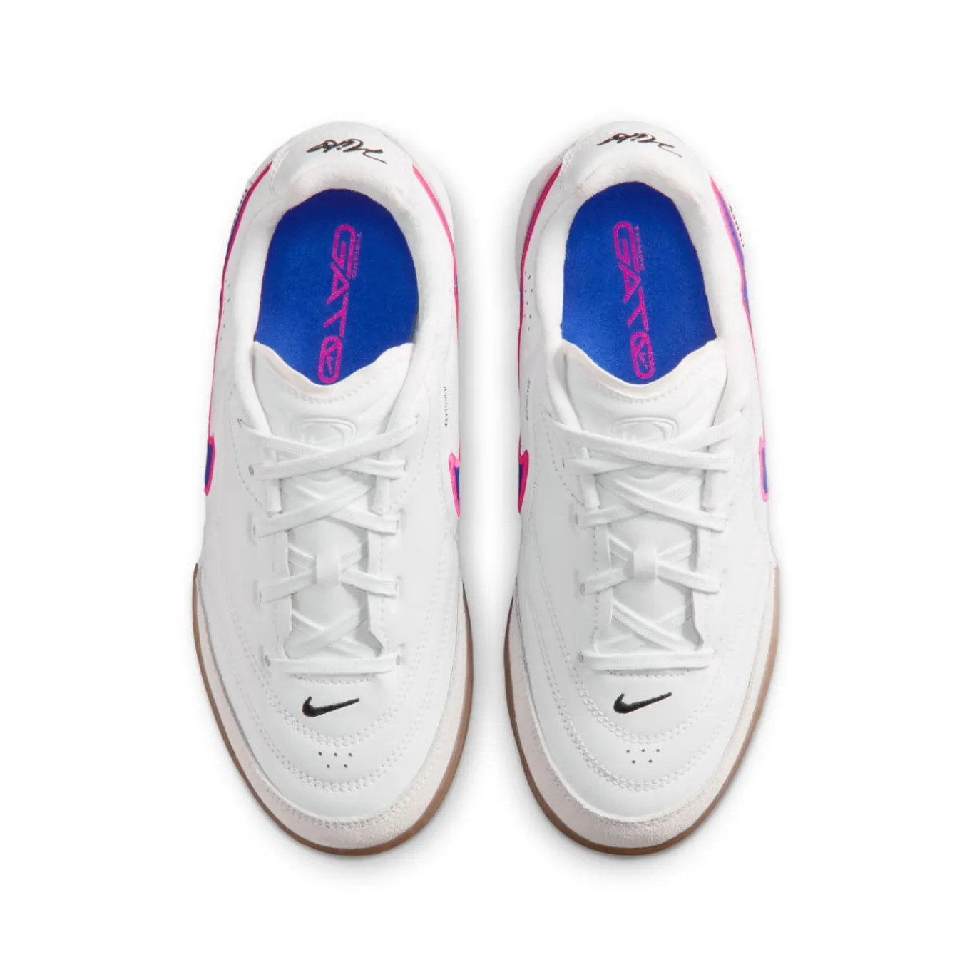 Nike Tiempo Streetgato Straatvoetbalschoenen Kids Wit Blauw Felroze
