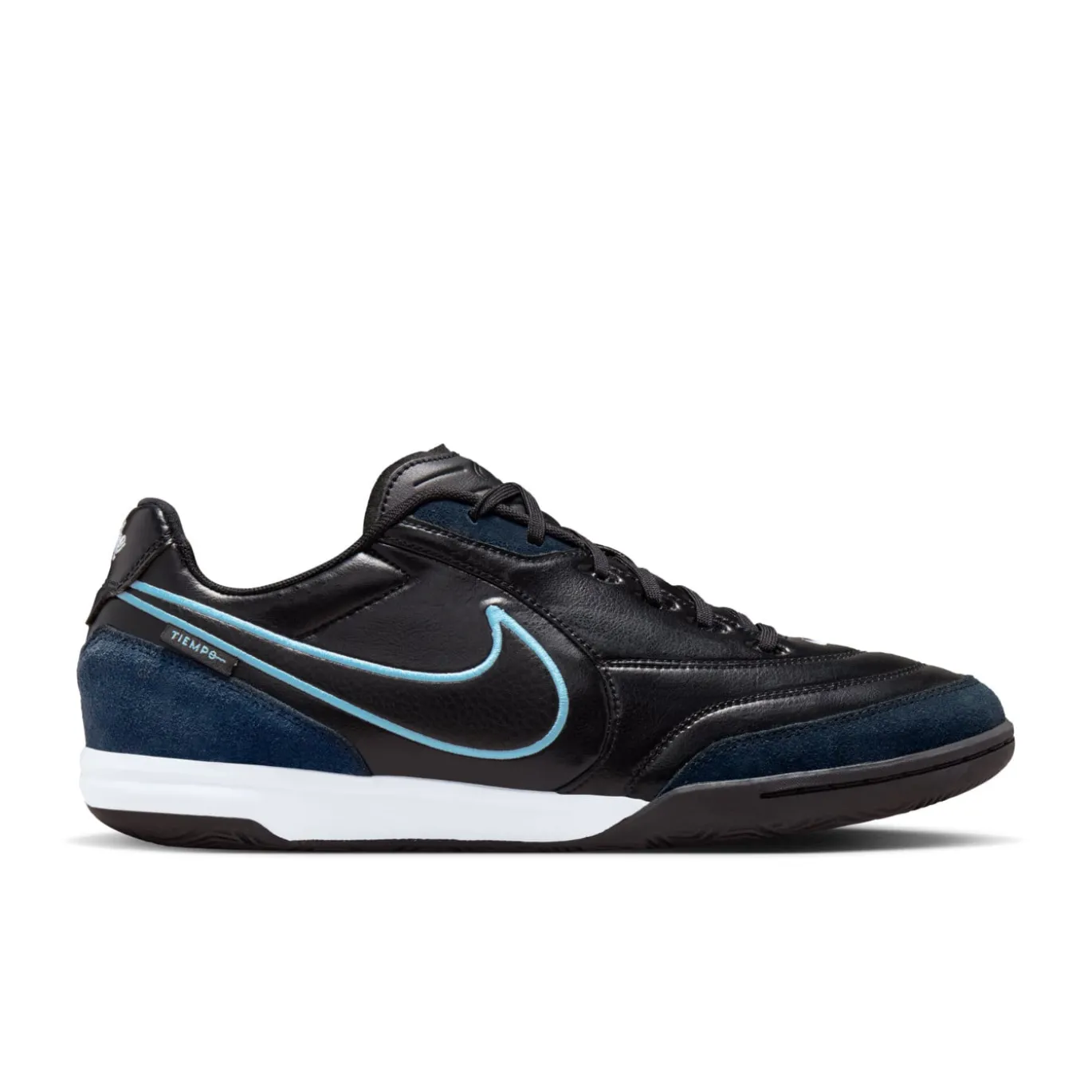 Nike Tiempo Street Gato Straatvoetbalschoenen Zwart Obsidian Lichtblauw