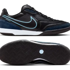 Nike Tiempo Street Gato Straatvoetbalschoenen Zwart Obsidian Lichtblauw