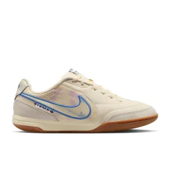 Nike Tiempo Streetgato Straatvoetbalschoenen Gebroken Wit Blauw Donkerblauw Roze