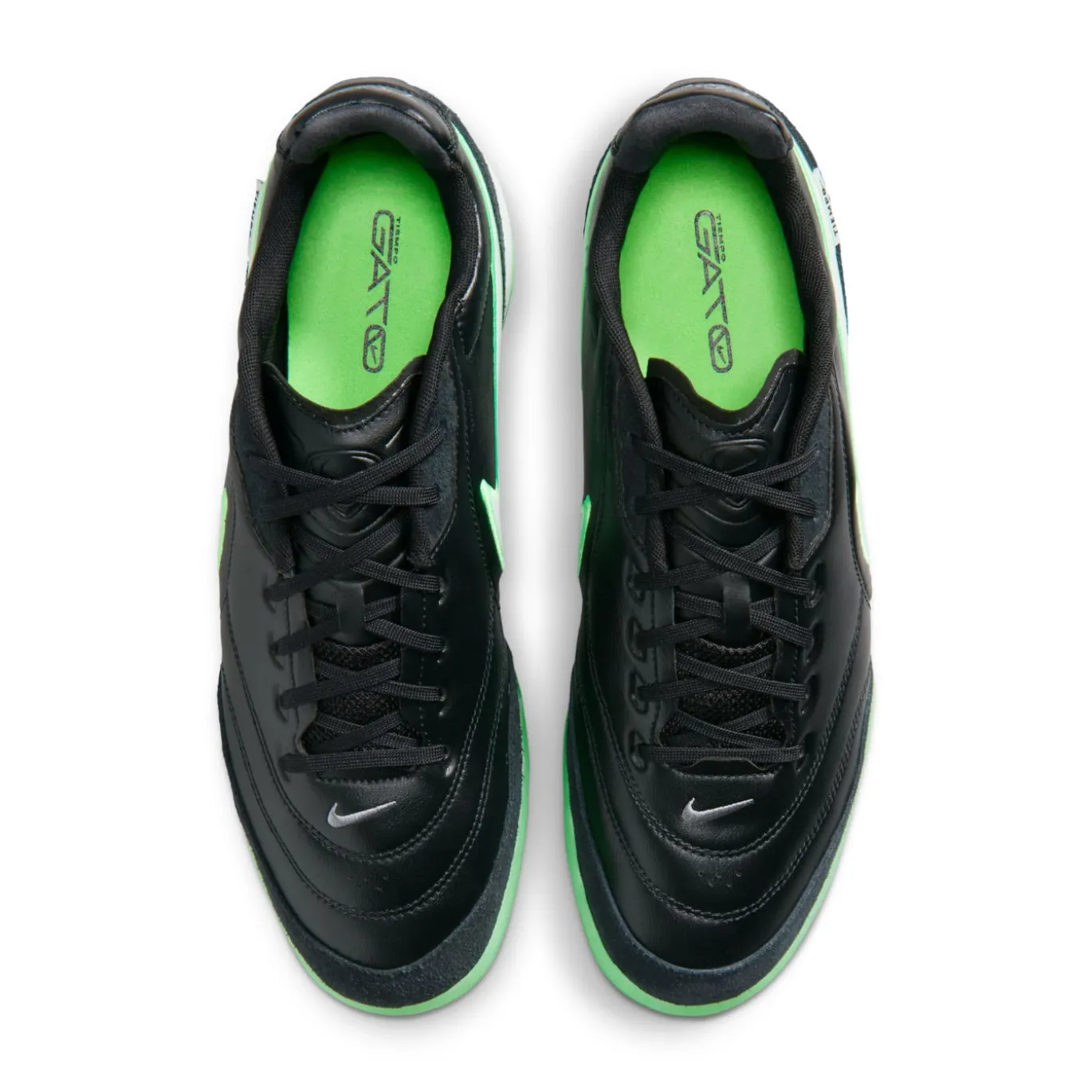 Nike Tiempo Streetgato Straatvoetbalschoenen Zwart Wit Felgroen