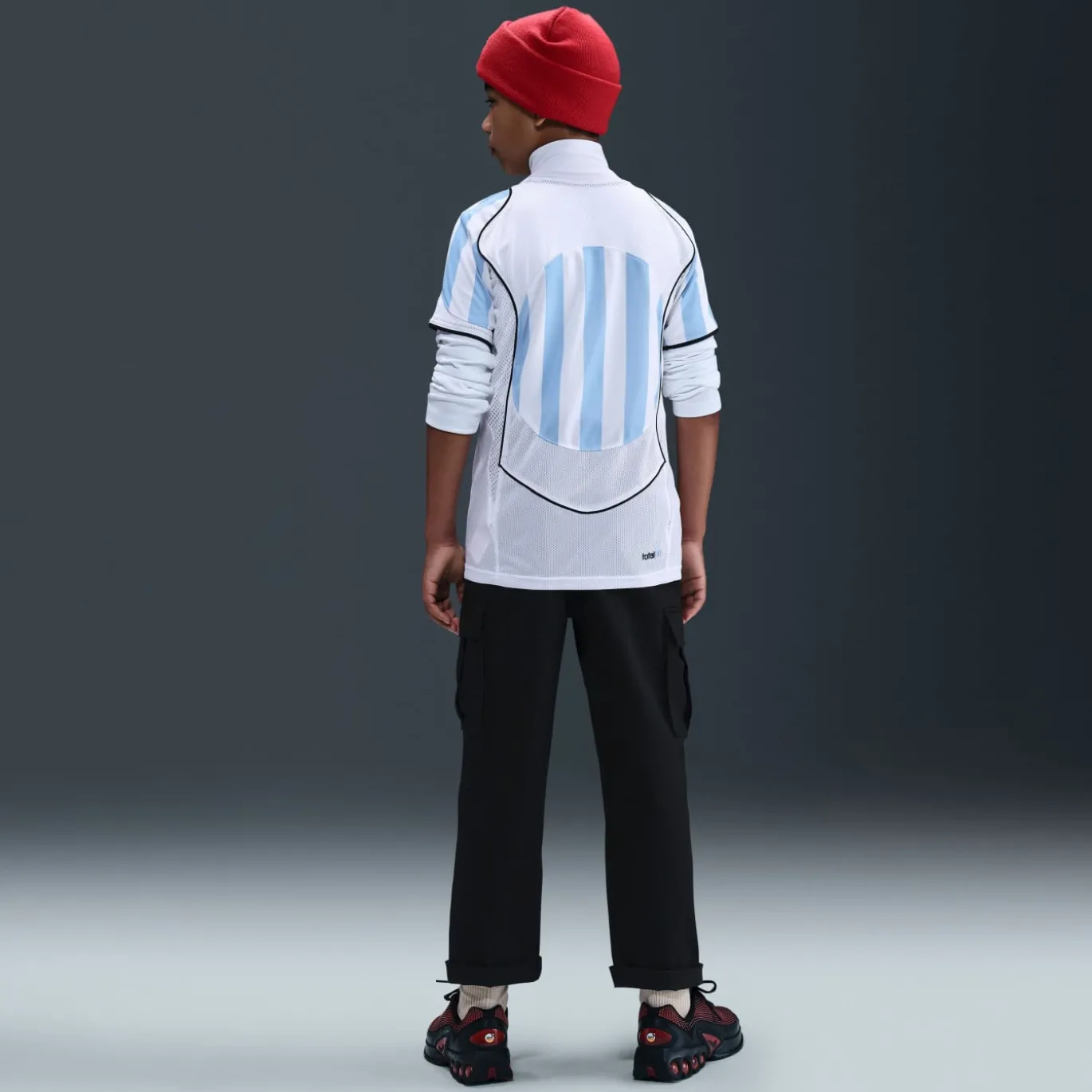 Nike Total 90 Trainingsshirt Kids Wit Lichtblauw Zwart