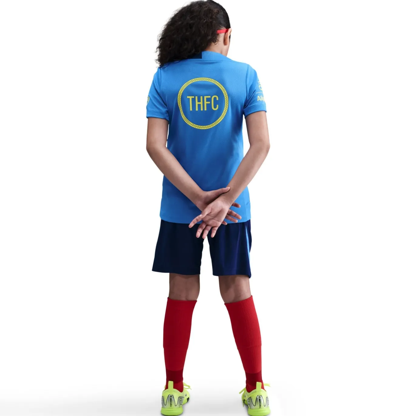 Nike Tottenham Hotspur Strike Trainingsshirt 2025-2026 Kids Blauw Donkerblauw Felgeel