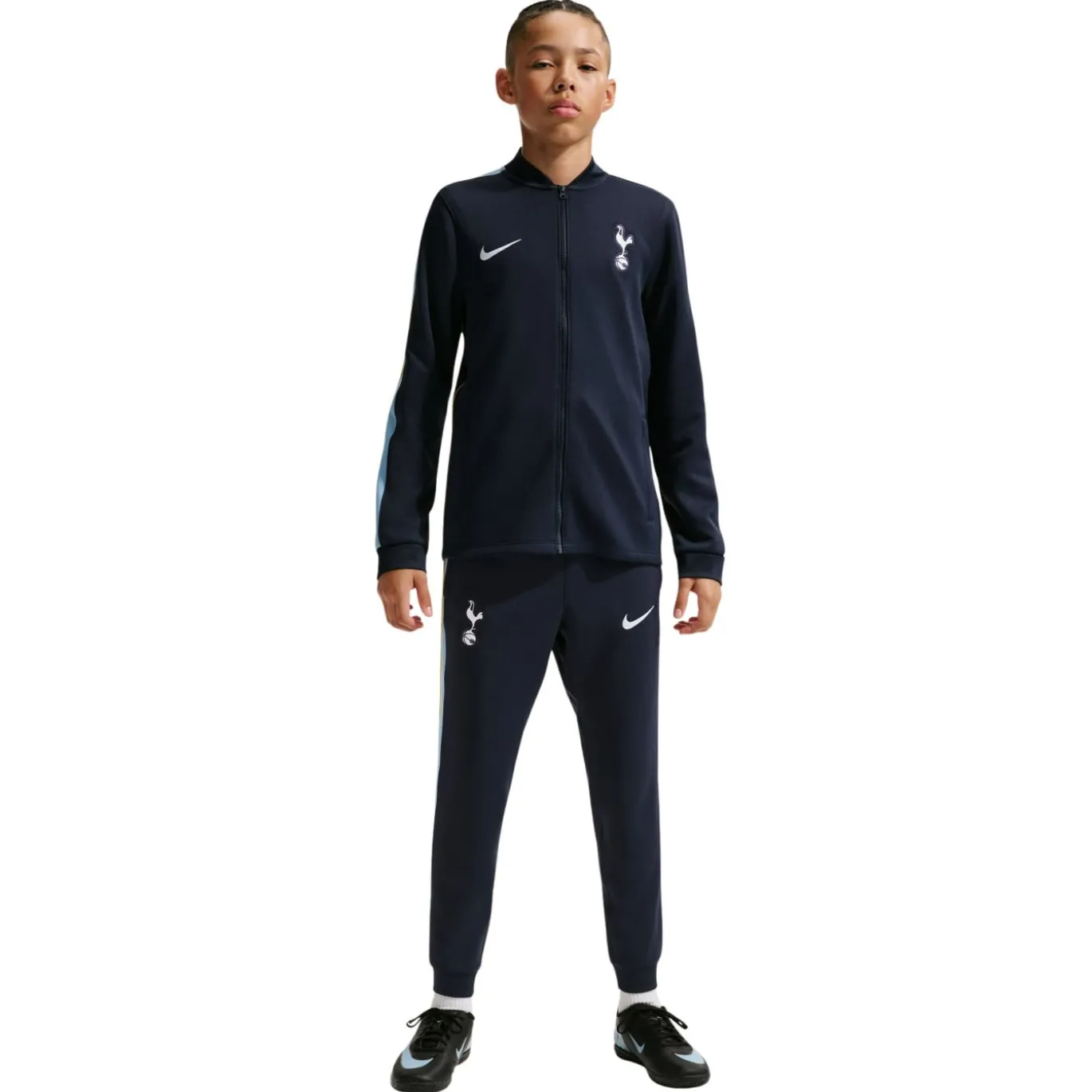 Nike Tottenham Hotspur Strike Trainingspak 2026-2027 Kids Donkerblauw Geel Lichtblauw Wit