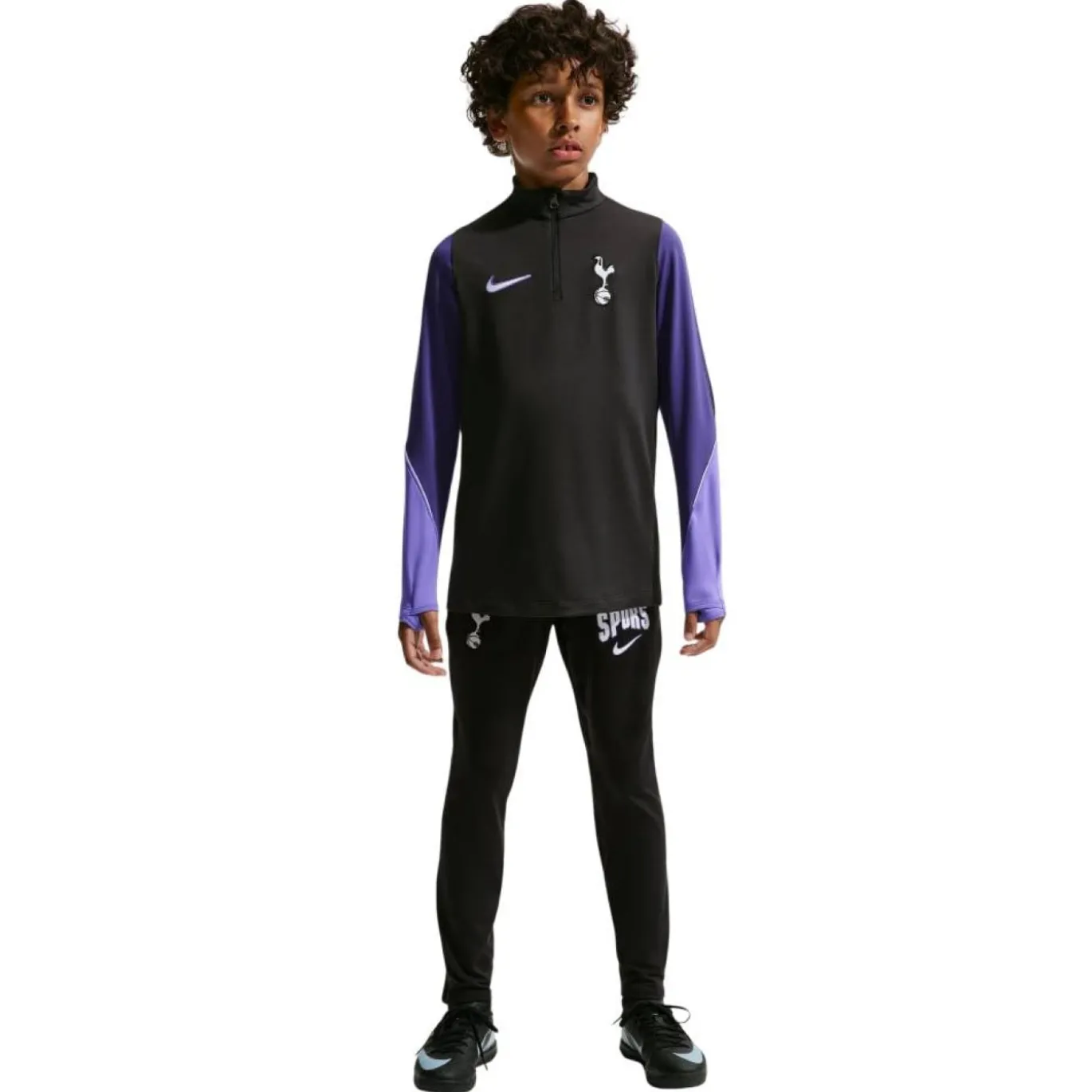 Nike Tottenham Hotspur Strike Trainingstrui 1/4-Zip 2026-2027 Kids Zwart Paars Wit