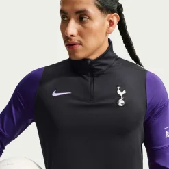 Nike Tottenham Hotspur Strike Trainingstrui 1/4-Zip 2026-2027 Zwart Paars Wit