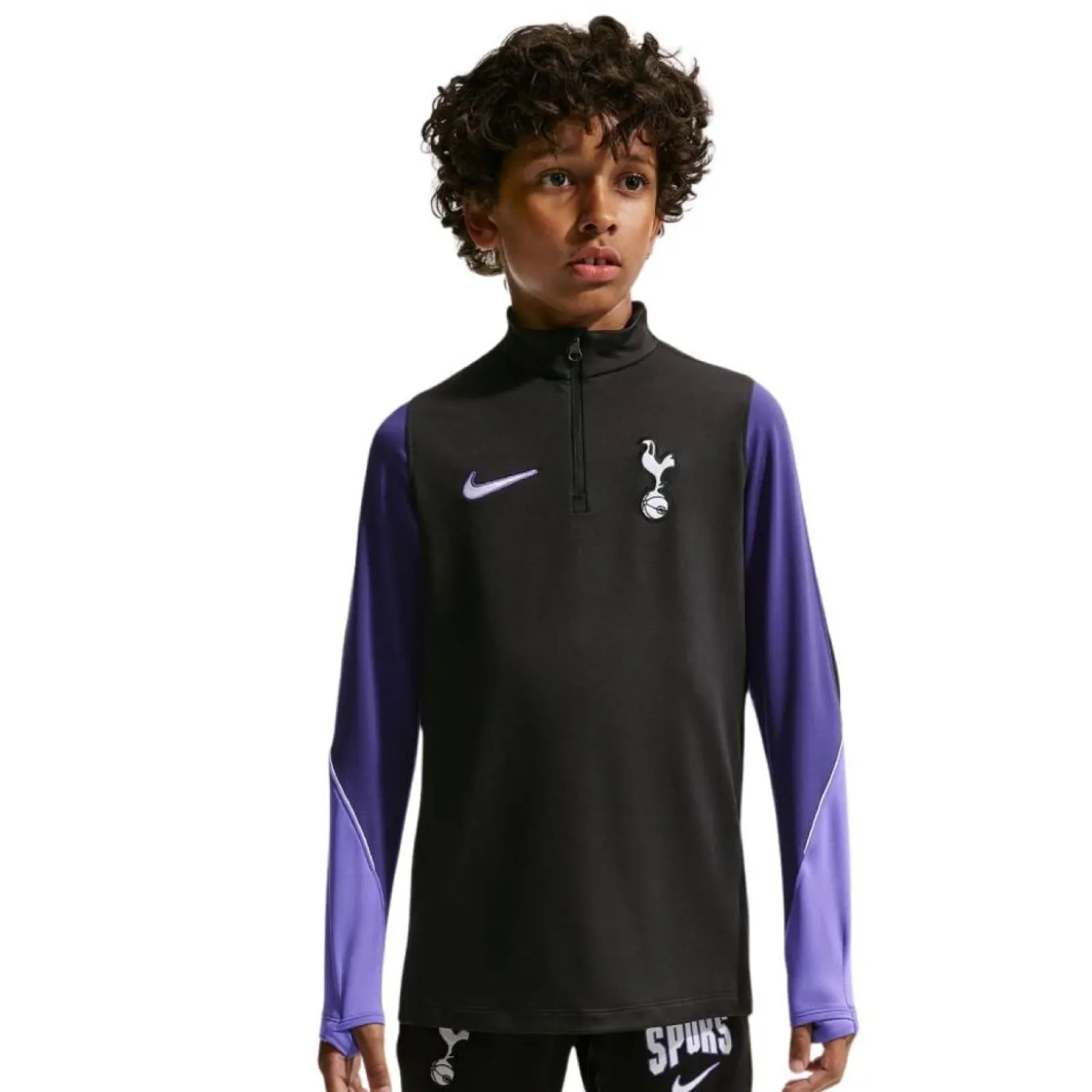 Nike Tottenham Hotspur Strike Trainingspak 1/4-Zip 2026-2027 Kids Zwart Paars Wit