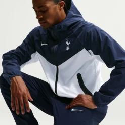 Nike Tottenham Hotspur Tech Woven Windrunner Jack Wit Donkerblauw