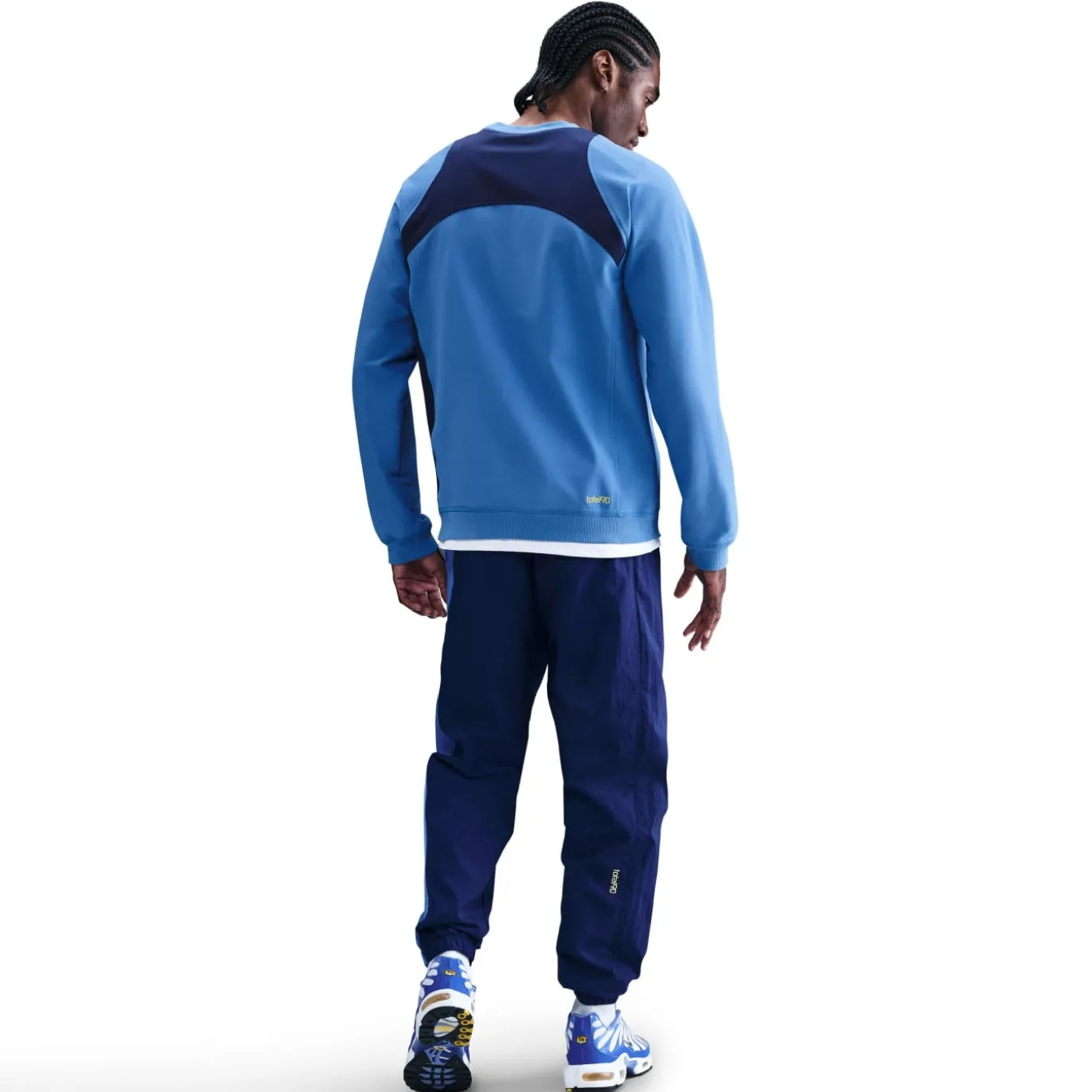 Nike Tottenham Hotspur Total 90 Crew Woven Trainingspak 2025-2026 Blauw Donkerblauw Felgeel
